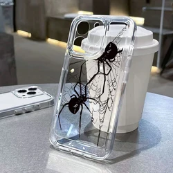 Funda Transparente para iPhone 17 y 16 Pro Max, Diseño Araña