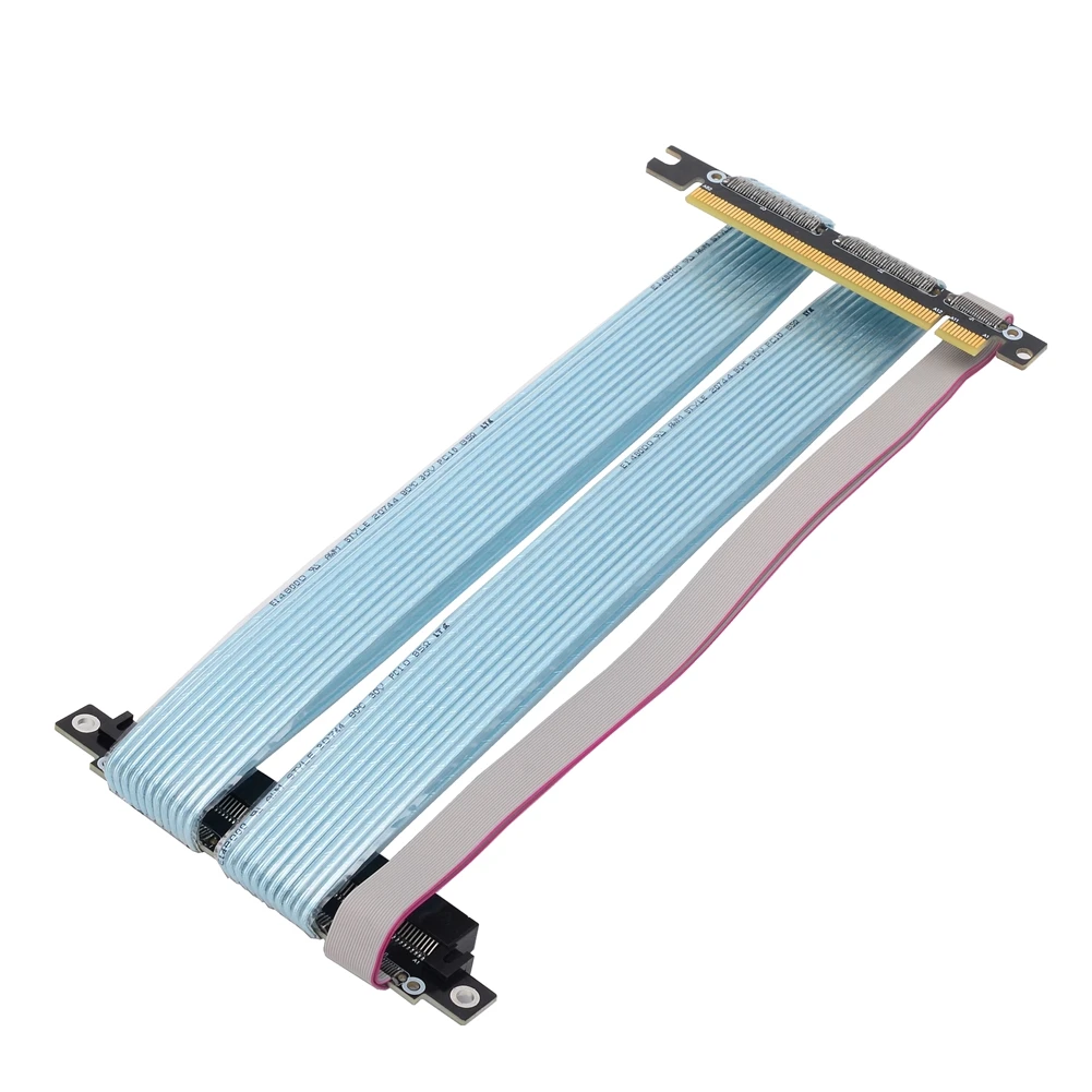 Cable elevador PCIE X16 4,0 PCI Express Gen4 16x, Cable de extensión PCI-E 4,0, extensor de tarjeta gráfica inversa doble para ITX A4 - imagen 3