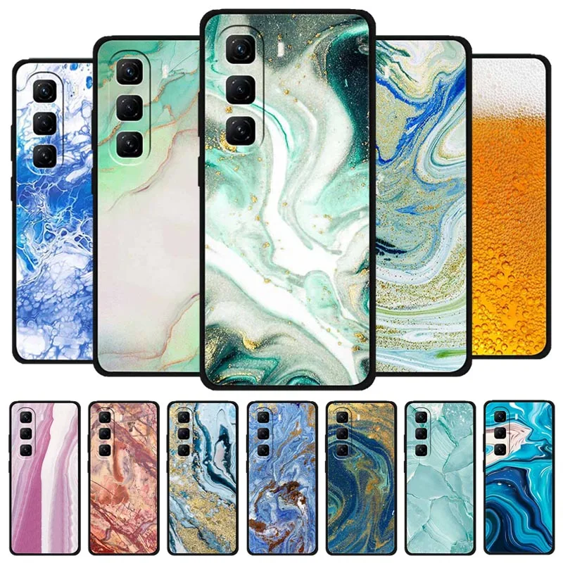 Funda de teléfono de silicona suave para INFINIX HOT 60 Pro, funda trasera de TPU para Infinix Hot60 Pro, funda de parachoques, funda con textura de Color