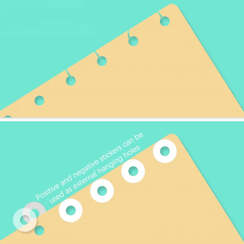 Etiquetas protectoras de agujeros para libro de hojas sueltas, pegatinas redondas de refuerzo para agujeros, pegatina de papel de encuadernación autoadhesiva - imagen 5
