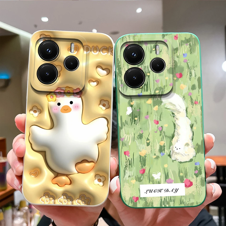 Para Redmi Note 14 Pro Plus funda de dibujos animados de alta calidad funda de teléfono para Xiaomi Redmi Note14 Pro + fundas traseras de silicona líquida suave - imagen 3
