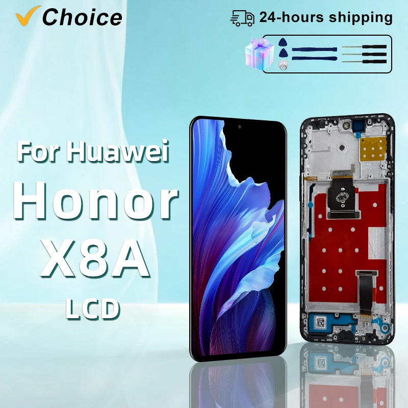 100% probado LCD para HeiX8A CRT-LX1 CRT-LX2 CRT-LX3 pantalla LCD MONTAJE DE digitalizador con pantalla táctil para reemplazo de pantalla honor X8A