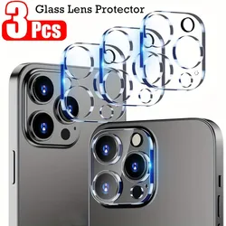 Protector Cristal Cámara iPhone 16 Pro Max 15 14 13 – Templado 3D