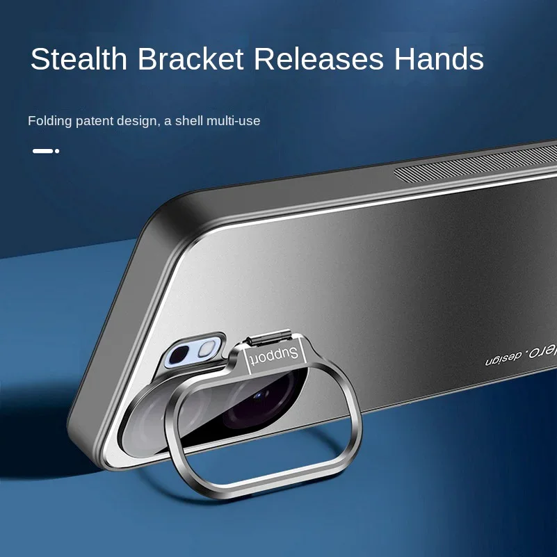 Para IQOO NEO 10 Pro Plus cubierta de soporte de cámara de Metal para VIVO IQOO NEO 10R NEO10 Pro + funda protectora mate a prueba de golpes con soporte