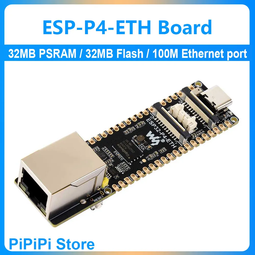 Placa de desarrollo ESP32 P4 ETH RJ45 100M puerto Ethernet DSI/MIPI pantalla LCD pantalla táctil/cámara CSI/altavoz de Audio AI Deepseek