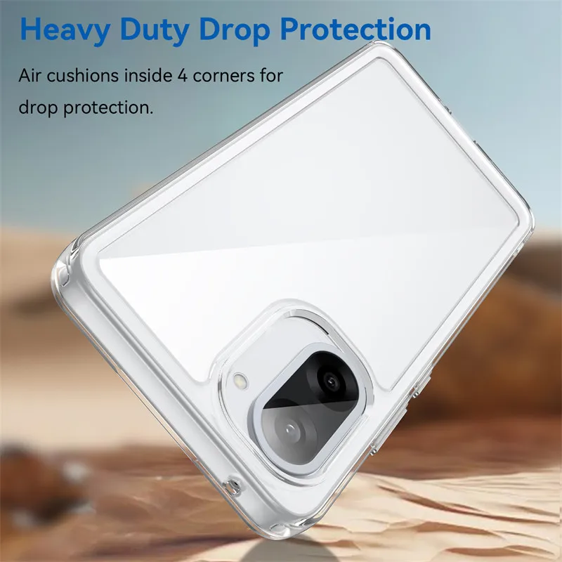 Para Oneplus Nord CE5 funda Oneplus Nord CE5 cubierta TPU borde acrílico plano posterior parachoques fundas protectoras para teléfono Oneplus Ace 5 Racing