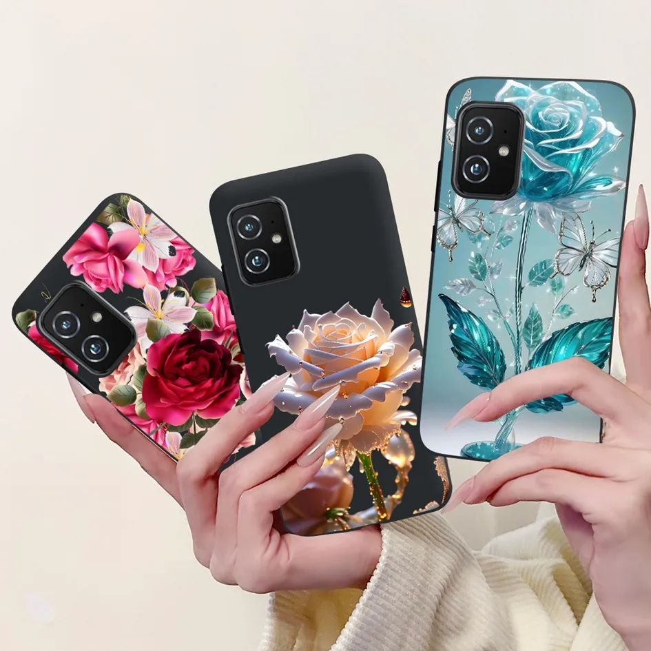 Para Asus Zenfone 8 ZS590KS Funda 5,9 "flor de lujo Funda trasera de silicona suave para teléfono Asus Zenfone8 8Z ZS590KS Fundas I006D Funda