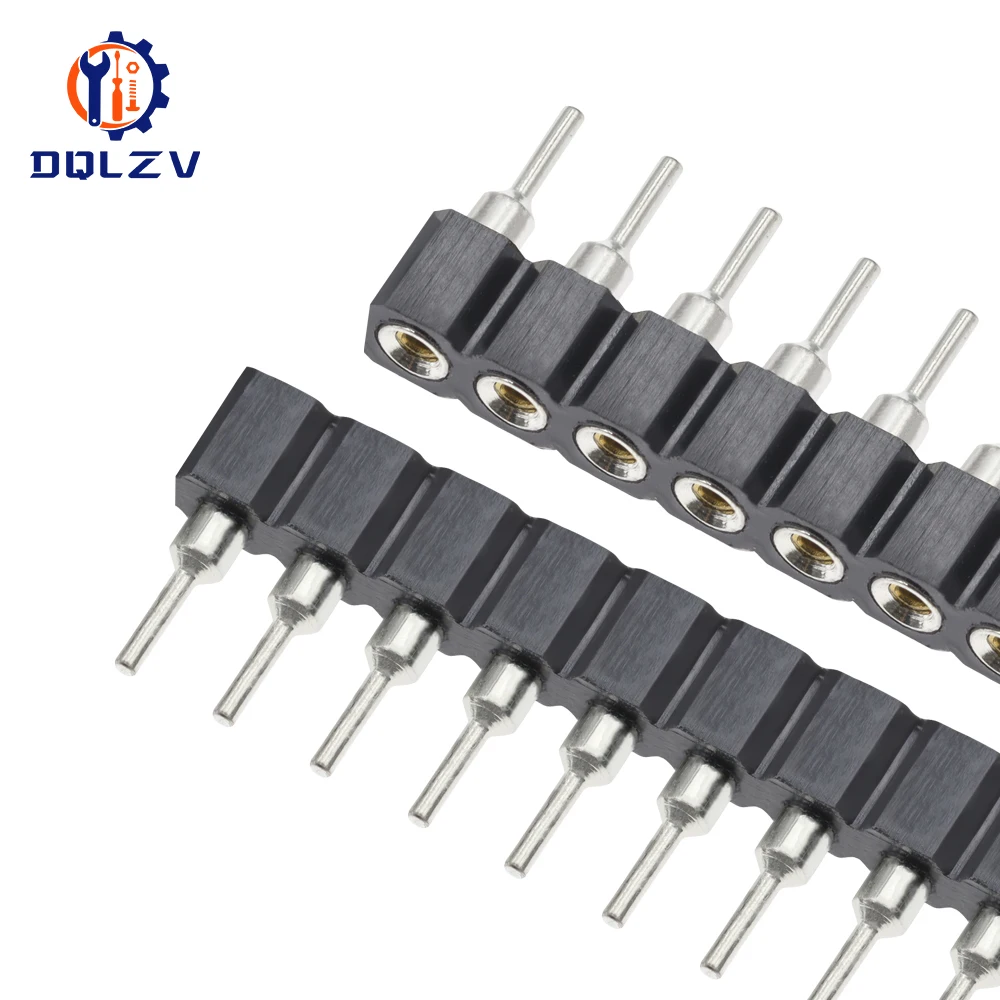 Conector de 2,54 MM de una sola fila hembra SMD aguja recta agujero redondo cabezal de Pin pie de cobre 1*2p 3p 4p 5p 6p 7p 8p 10p 40pin - imagen 3