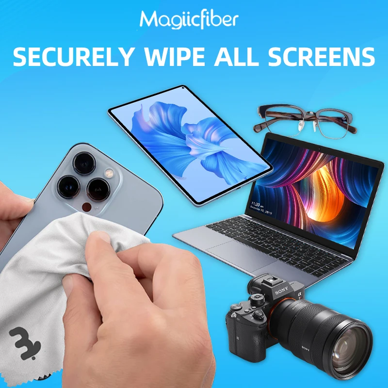 Paños de limpieza de microfibra MagiicFiber, toallitas sin pelusas de alta densidad, paños de limpieza premium suaves y eficientes - imagen 3