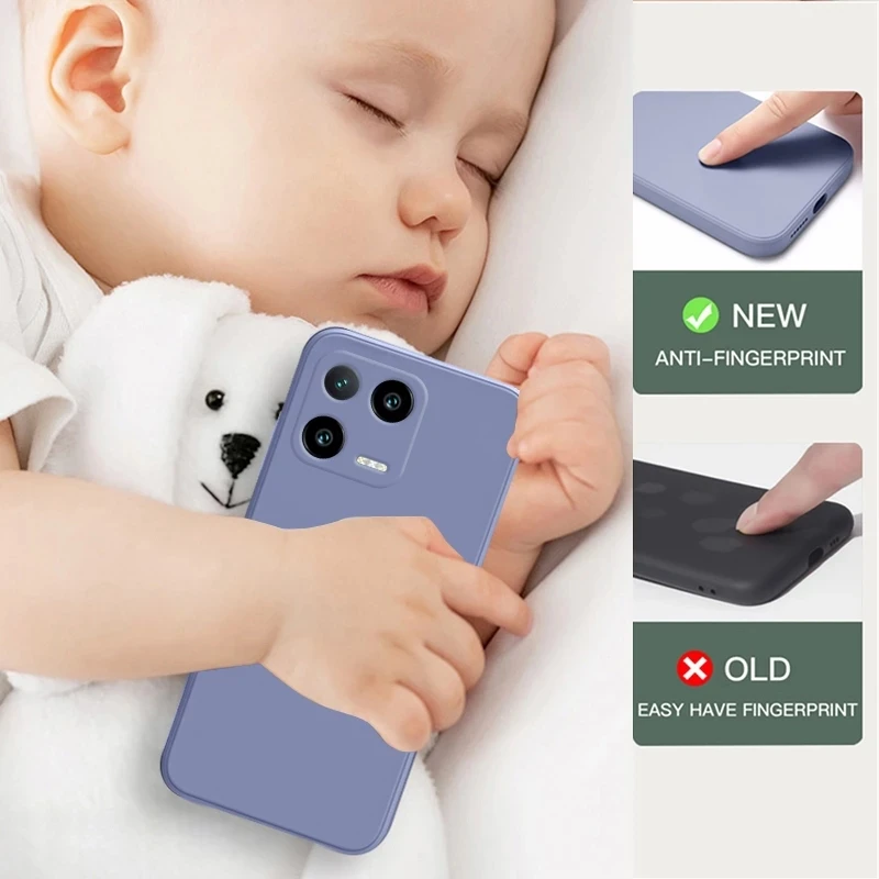 Para Xiaomi 13 funda Original cuadrada de silicona líquida funda de teléfono para Xiaomi Mi 13 Mi13 Mi 13 funda protectora trasera para Xiami - imagen 5