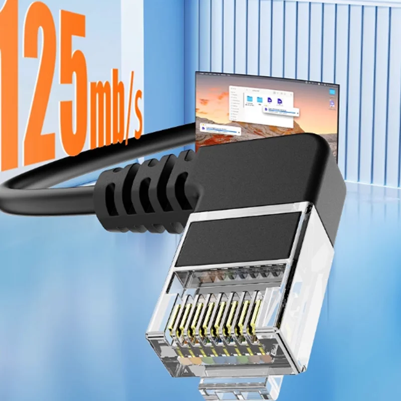 Left Angle to Right-Angle RJ45 Patch Cord Double Shield Cat6 UTP Gigabit High Flexible Profinet servo Ethernet Cable - imagen 5