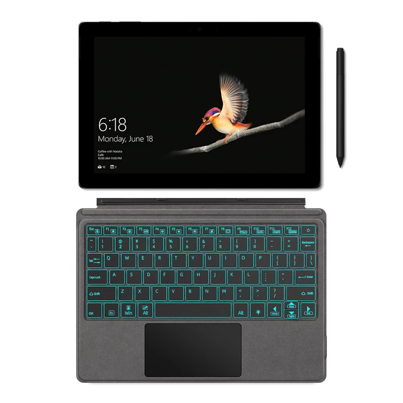 Teclado retroiluminado magnético AJIUYU para Microsoft Surface Go 3 1 2 Tablet PC Go3 Go2 Go1 10,1 cubierta de teclado de PC de 10,5 pulgadas - imagen 2