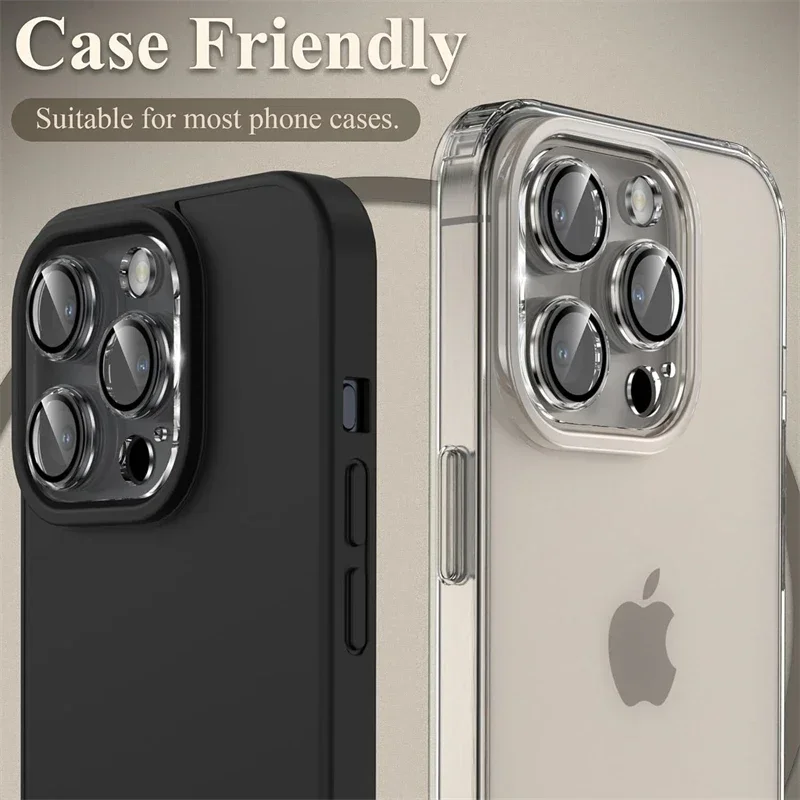 Protector de lente de cámara de teléfono móvil para IPhone 17 16 15 14 13 11 Pro Max 12 Mini Plus accesorios de cubierta de lente - imagen 2