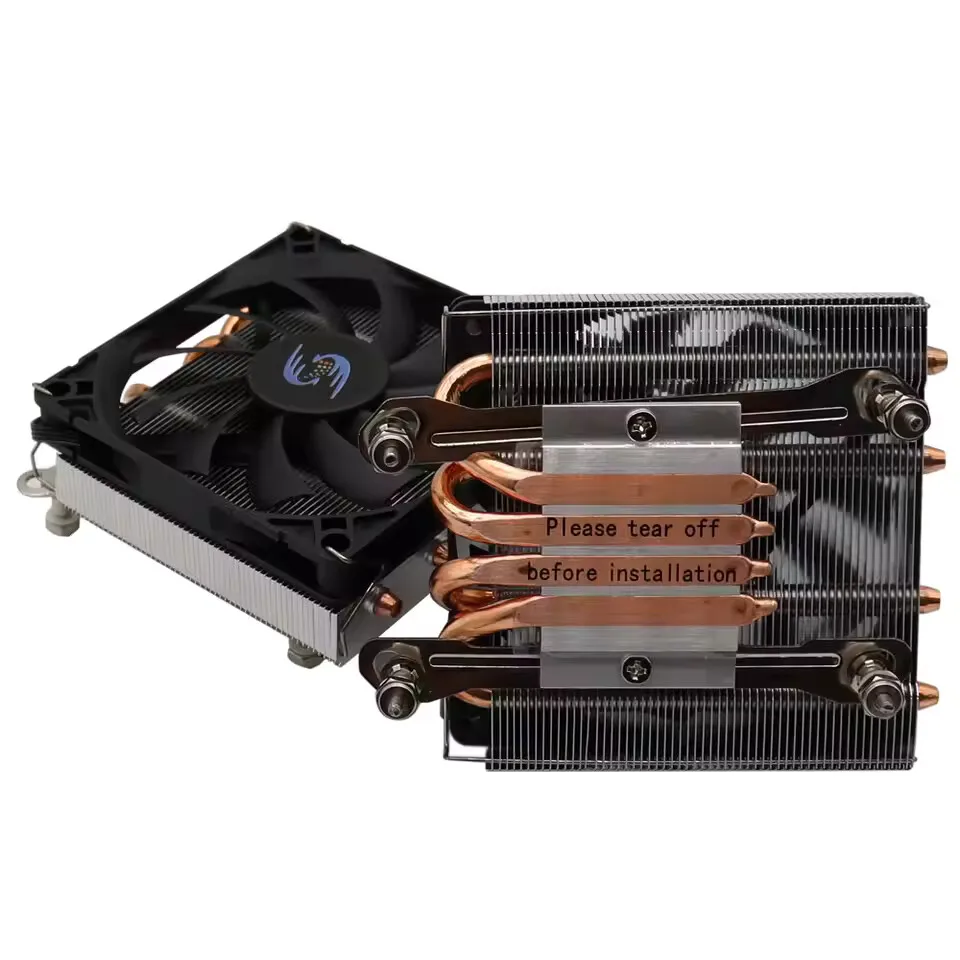 Enfriador de CPU silencioso PWM ventilador de refrigeración radiador enfriador de perfil bajo 4 tubos de calor AM4 LGA1700/1200/115x para ITX Case A4 chasis delgado - imagen 5