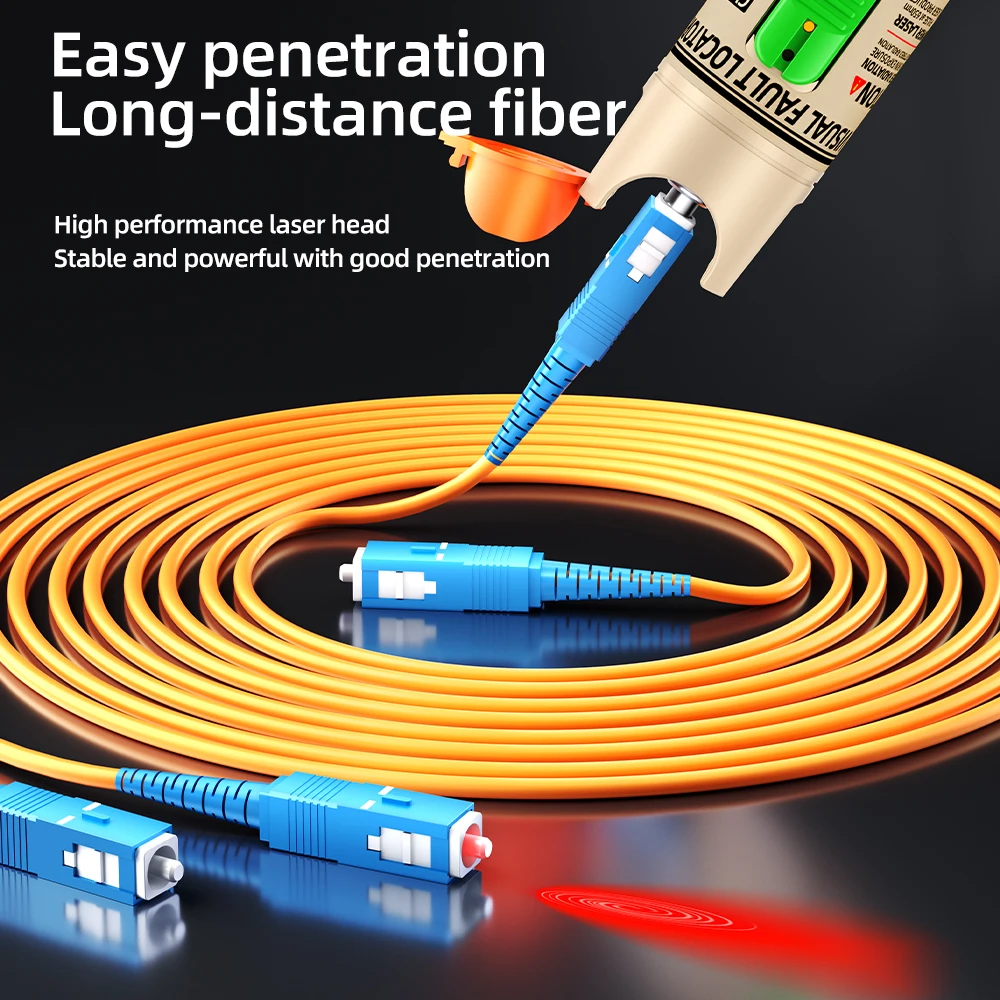 SAIVXIAN FTTH pluma probadora de Cable de fibra óptica 5/10/20/30/50/60/70/80/100mw localizador Visual de fallos SC/FC/ST interfaz VFL de 2,5mm - imagen 5