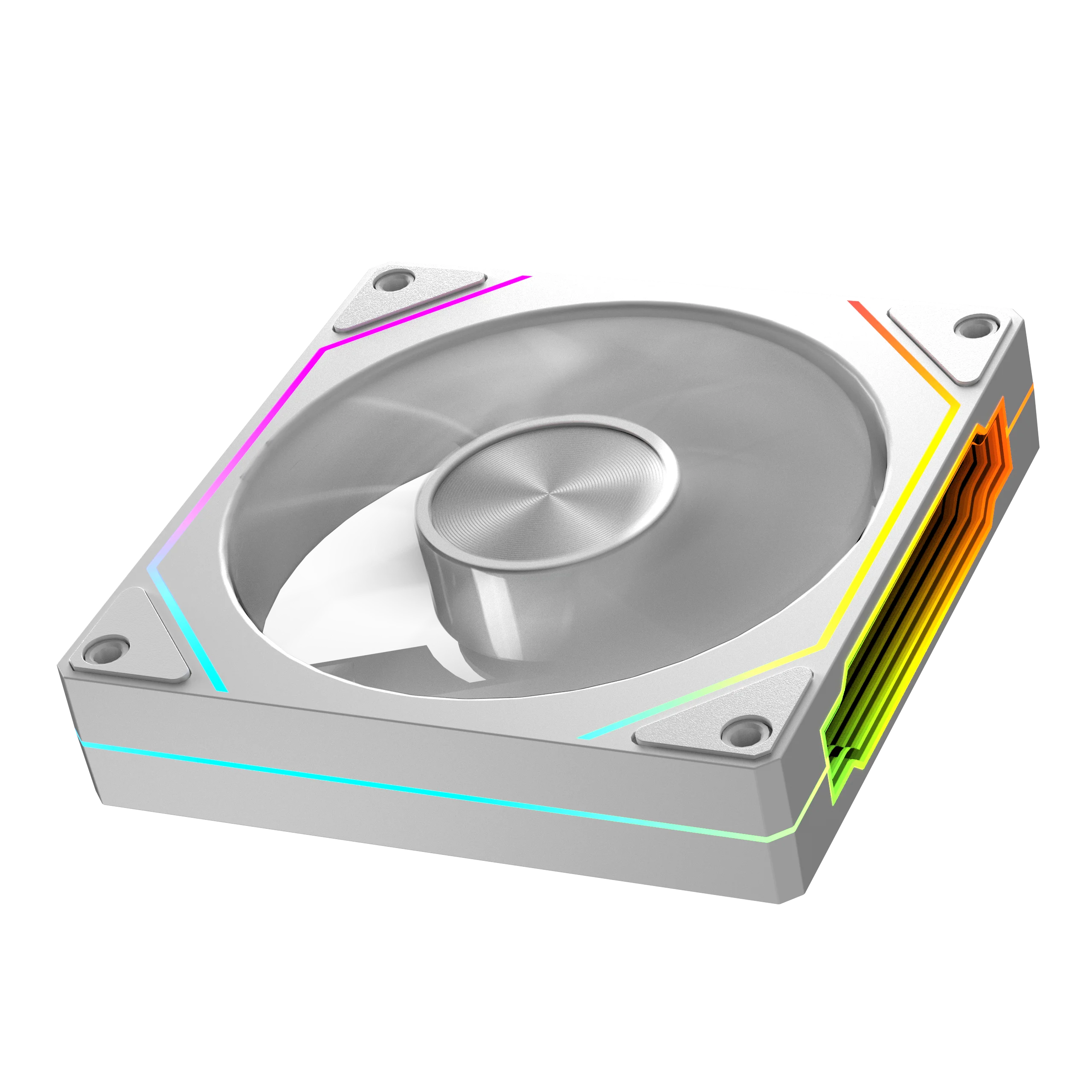 UPSIREN UF-2 PRISM 5 PRO ventilador para chasis de ordenador 12cm ARGB 4 pines PWM ventilador de refrigeración silencioso 12V gran volumen de aire 45.2CFM/800-1800RPM - imagen 5