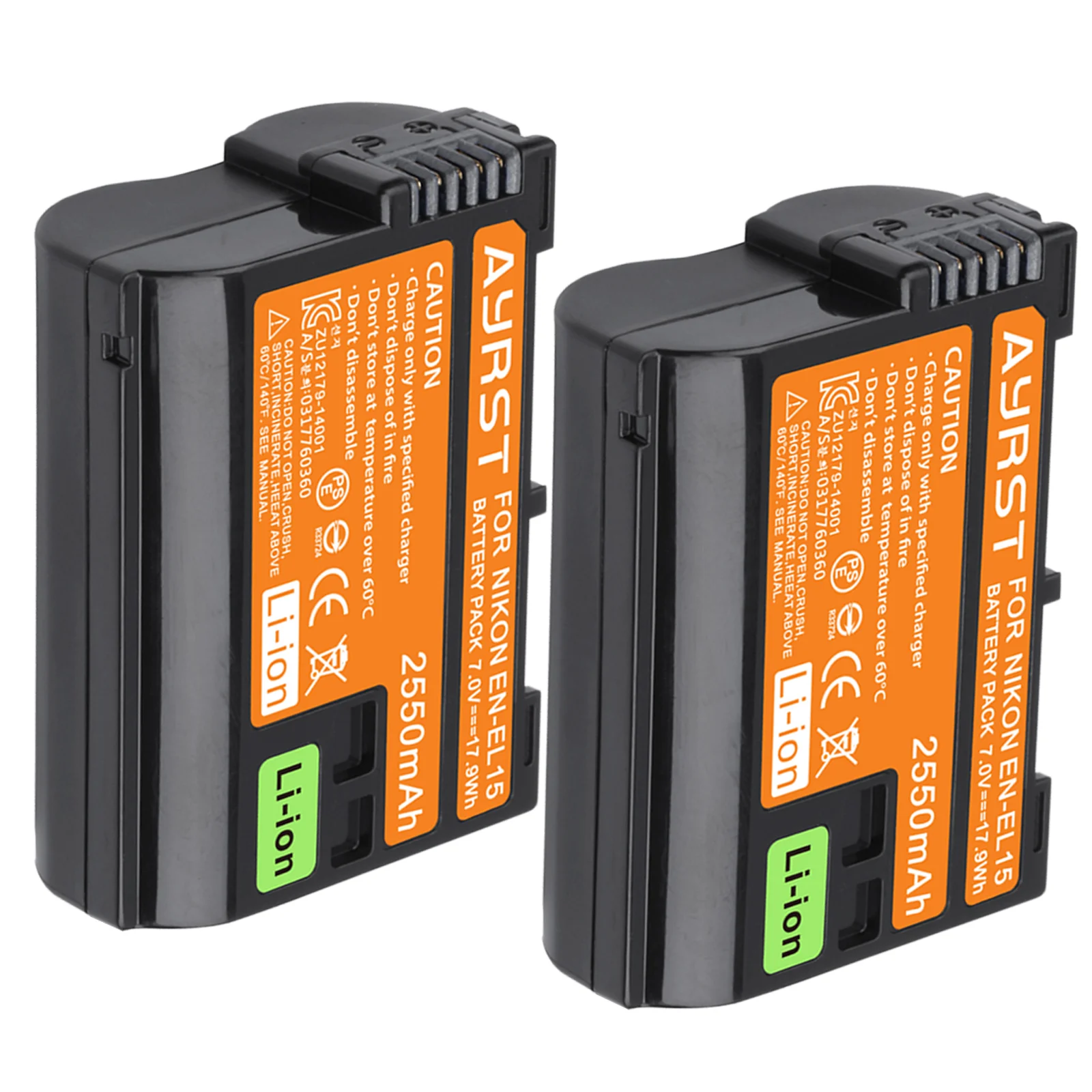 Batería EN-EL15C EL15 de 2550mAh + cargador Dual USB LED para Nikon Z5, Z6, Z6 II, Z7, Z7II D600 D610 D600E D800 D800E D810 - imagen 4