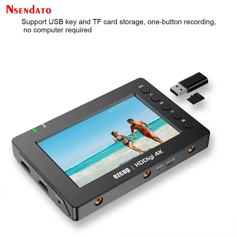 Ezcap278 HDDigi 4K HDMI USB grabadora vídeo Audio tarjeta de captura de juegos caja soporte reproducción tarjeta Micro SD flash USB para transmisión en vivo - imagen 5