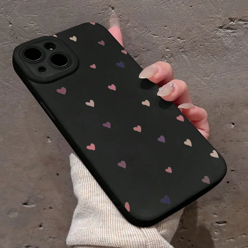 Funda de teléfono Simple y colorida de pequeño amor adecuada para Xiaomi 14T Pro 13 12 11 Lite 5G 15 14 13T 12T funda de silicona suave a prueba de golpes - imagen 3