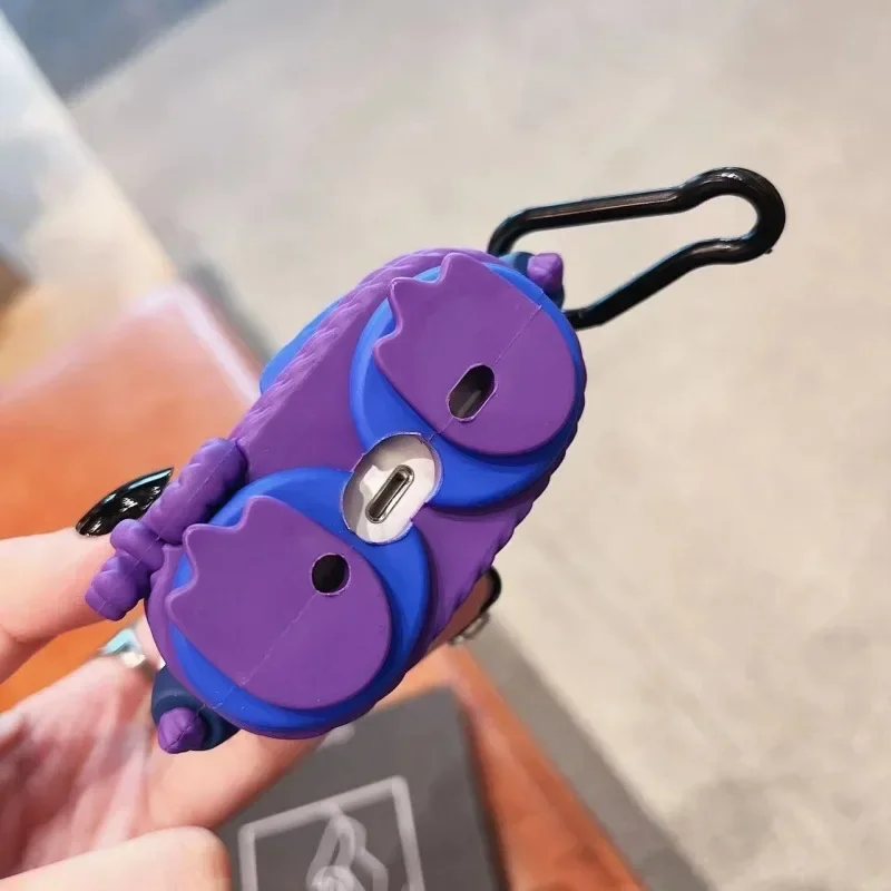 Pokemon Ball Purple Gengar para Airpods 4 3 2 1 Funda, Funda de silicona para auriculares a prueba de golpes con dibujos animados 3D para Airpods Pro 2 Funda - imagen 4