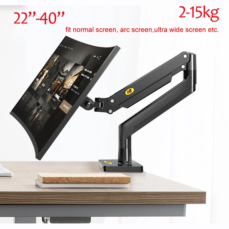 Brazo de Gas para Monitor de Escritorio 22-40" - Rotación 360° - imagen 2
