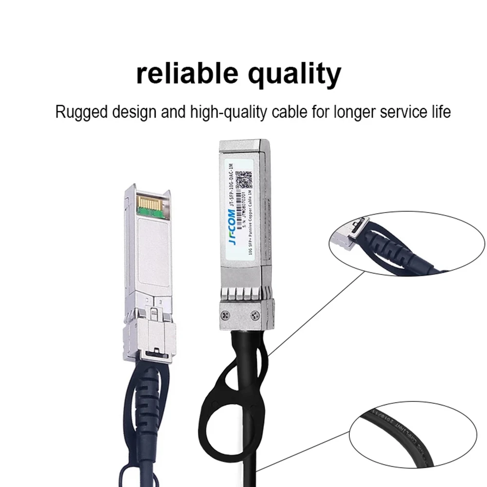 Cable Twinax pasivo de 10Gb SFP + DAC, para JT-COM, Ubiquiti, Intel, Mikrotik, Netgear, d-link, 1 metro, SFP-H10GB-CU2M - imagen 2