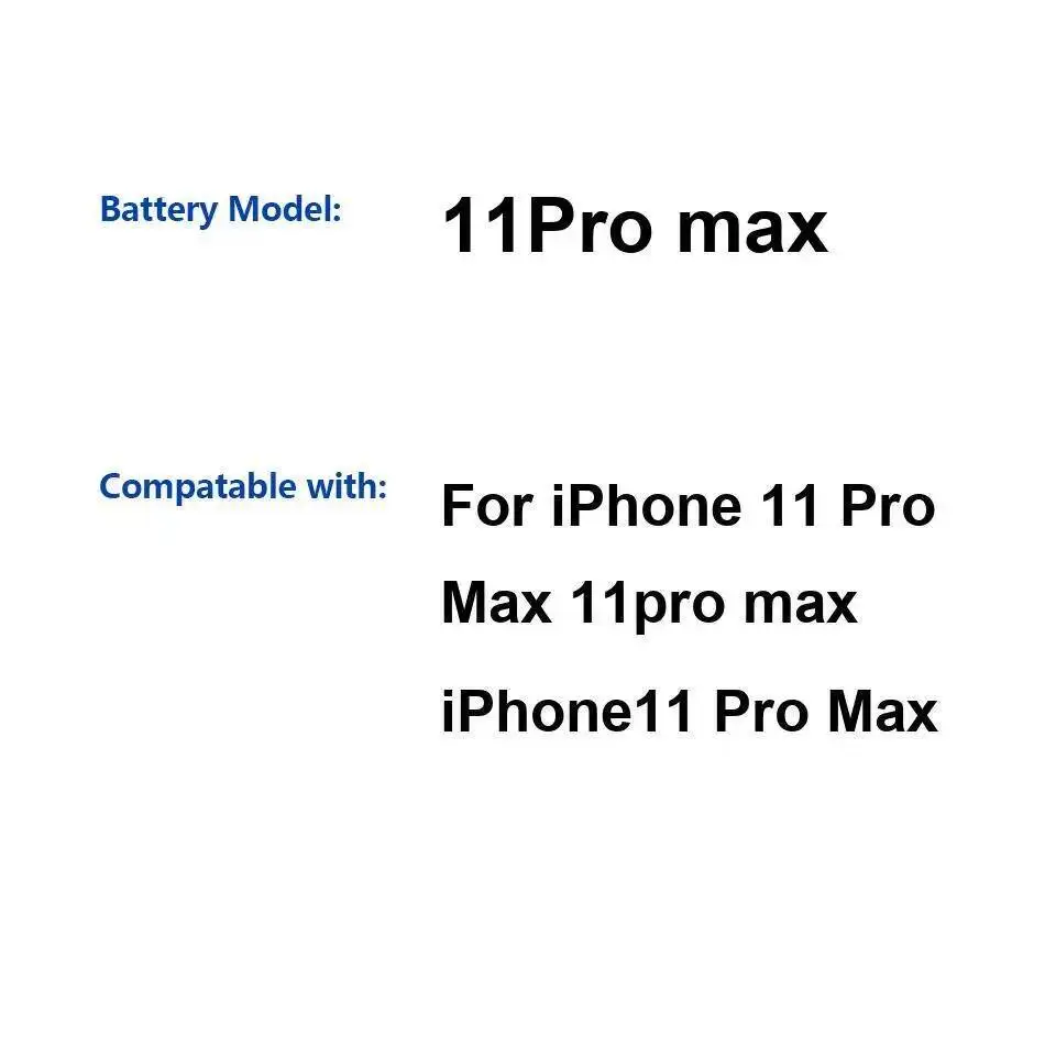 Para Apple Iphone 11 Pro Max 11Pro Batería de teléfono móvil de larga duración 3969 Mah Estable