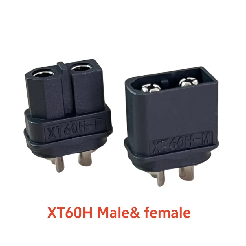 10 Uds. AMASS XT60H (actualización XT60) conectores niquelados tipo bala macho hembra enchufes de alimentación con funda para piezas RC