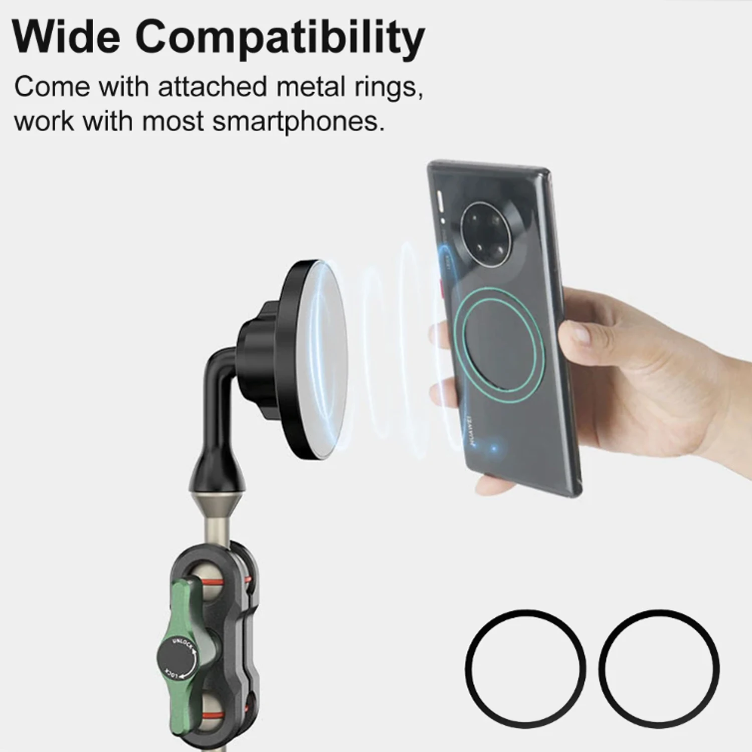 Nuevo 360 ° Soporte magnético para teléfono móvil para iPhone Samsung Smartphone adaptador de montaje en trípode para funda MagSafe soporte para teléfono - imagen 3