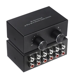 Selector RCA Estéreo 2x4 – Conmutador Bidireccional Y3ND