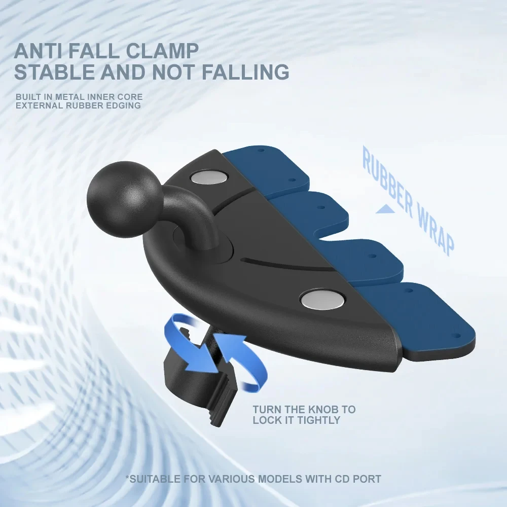 Soporte para tableta de coche con rotación de 360, soporte Universal ajustable para ranura para CD de coche, para IPad Pro Air Mini Samsung Fold Xiaomi Tablet PC - imagen 5