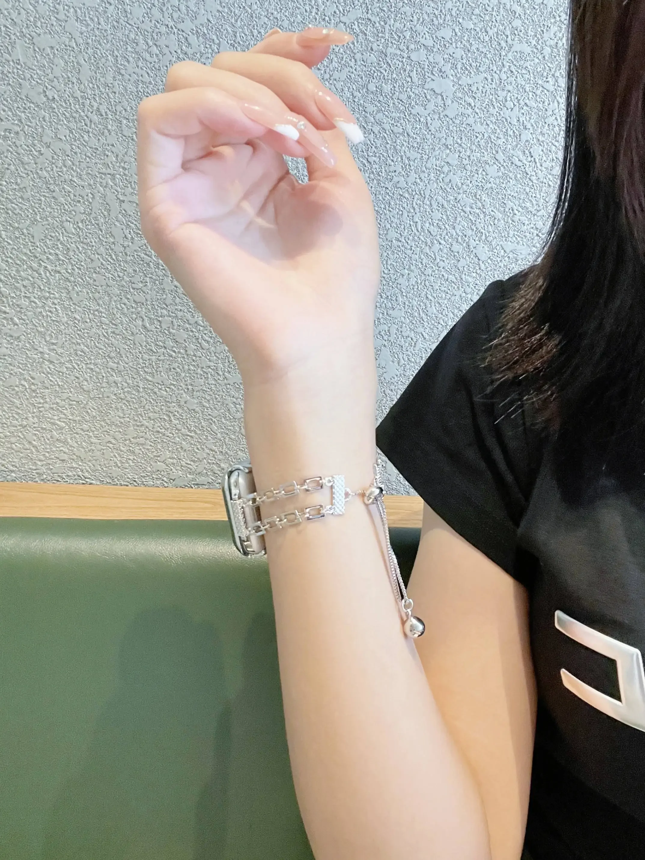 Correa de reloj de bloque para AppleWatch Ultra 2 Se 9/8/7/6 42/44/45/49mm 38/40/41mm HUAWEI Watch GT2/3/4, 1 unidad - imagen 4