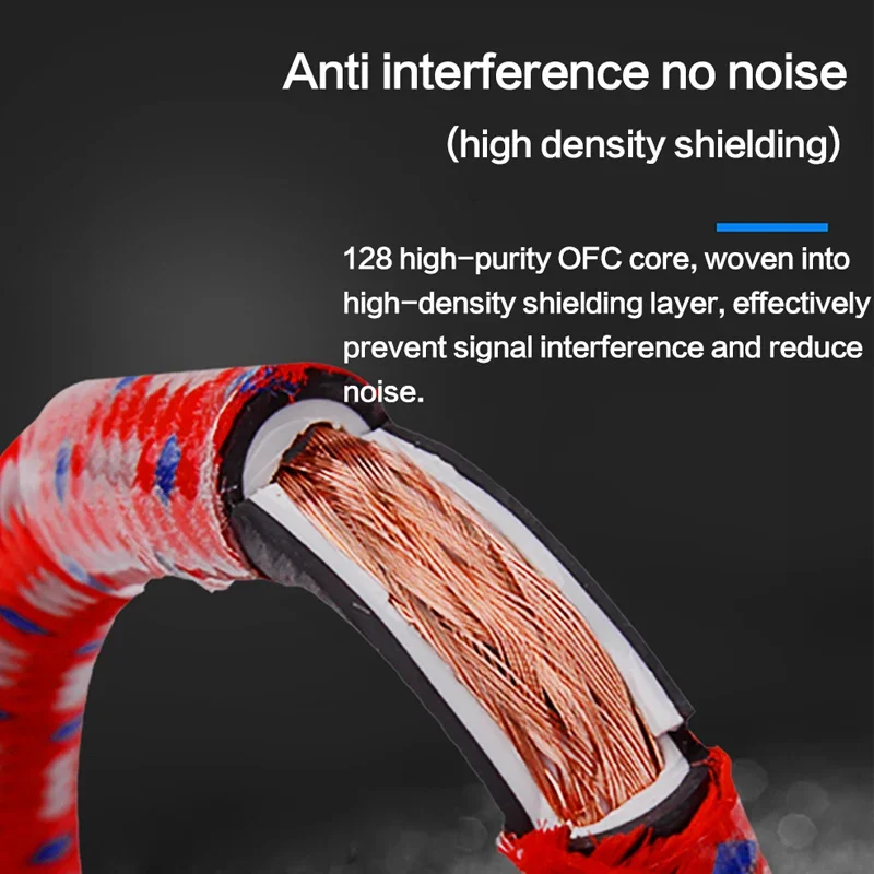 Cable Hifi RCA a 2RCA, divisor RCA a doble RCA, Cable Y, Cable de Audio Hi-Fi Premium de alto rendimiento para mezclador de sonido, caja de sonido con amplificador - imagen 4