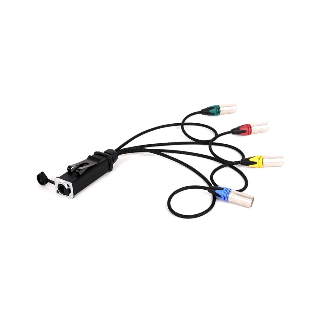 Cable de red de Audio XLR de 4 canales y 3 pines para iluminación de sonido de escenario y estudio de grabación, macho y hembra XLR a RJ45 Ethercon DMX - imagen 4