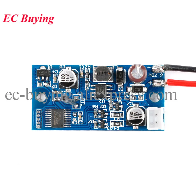 Ventilador de refrigeración DC 6-70V, módulo de Control de temperatura inteligente, controlador de velocidad del Motor de refrigeración del chasis para ordenador y PC - imagen 3
