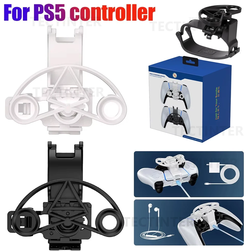 Para controlador de PS5, Mini volante, juegos de carreras, reemplazo de mando, juegos mejorados para accesorios auxiliares de dirección de PS5 - imagen 2