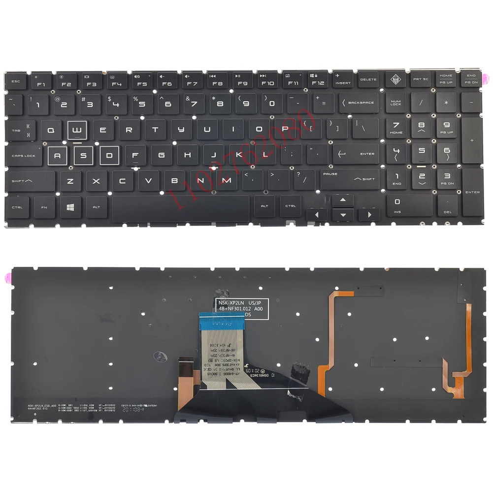 Teclado para ordenador portátil estadounidense con retroiluminación para HP 15-DH 15-DC Q211 C143 OMEN 15 DC0003la DC005TX DC0004TX 15-DH TPN-Q211 - imagen 2