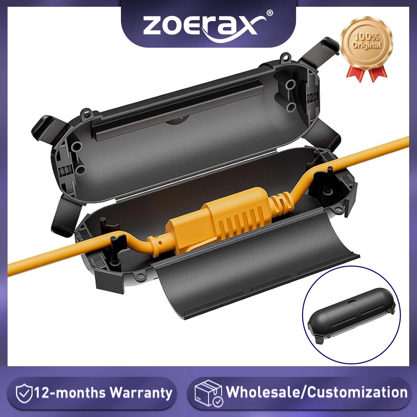 ZoeRax cubierta impermeable para exteriores IP44 soporte máximo 12AWG/3C(OD12mm) caja de sellado de conexión de Cable para conexión al aire libre, enchufe, enchufe