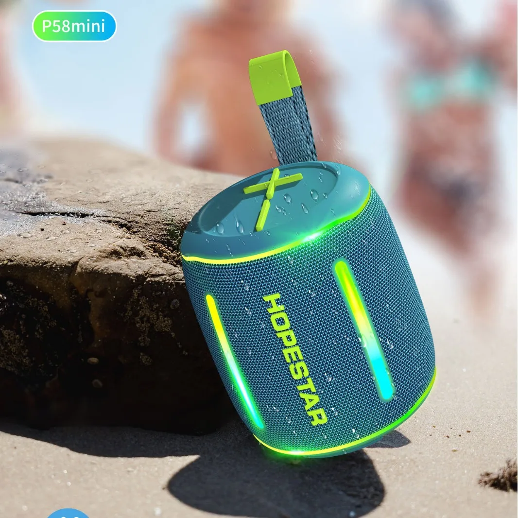 Hopestars P58mini reproductor de música altavoz motocicleta Scooter estéreo bajo al aire libre portátil 10W inalámbrico Bluetooth Tws altavoz Flip6