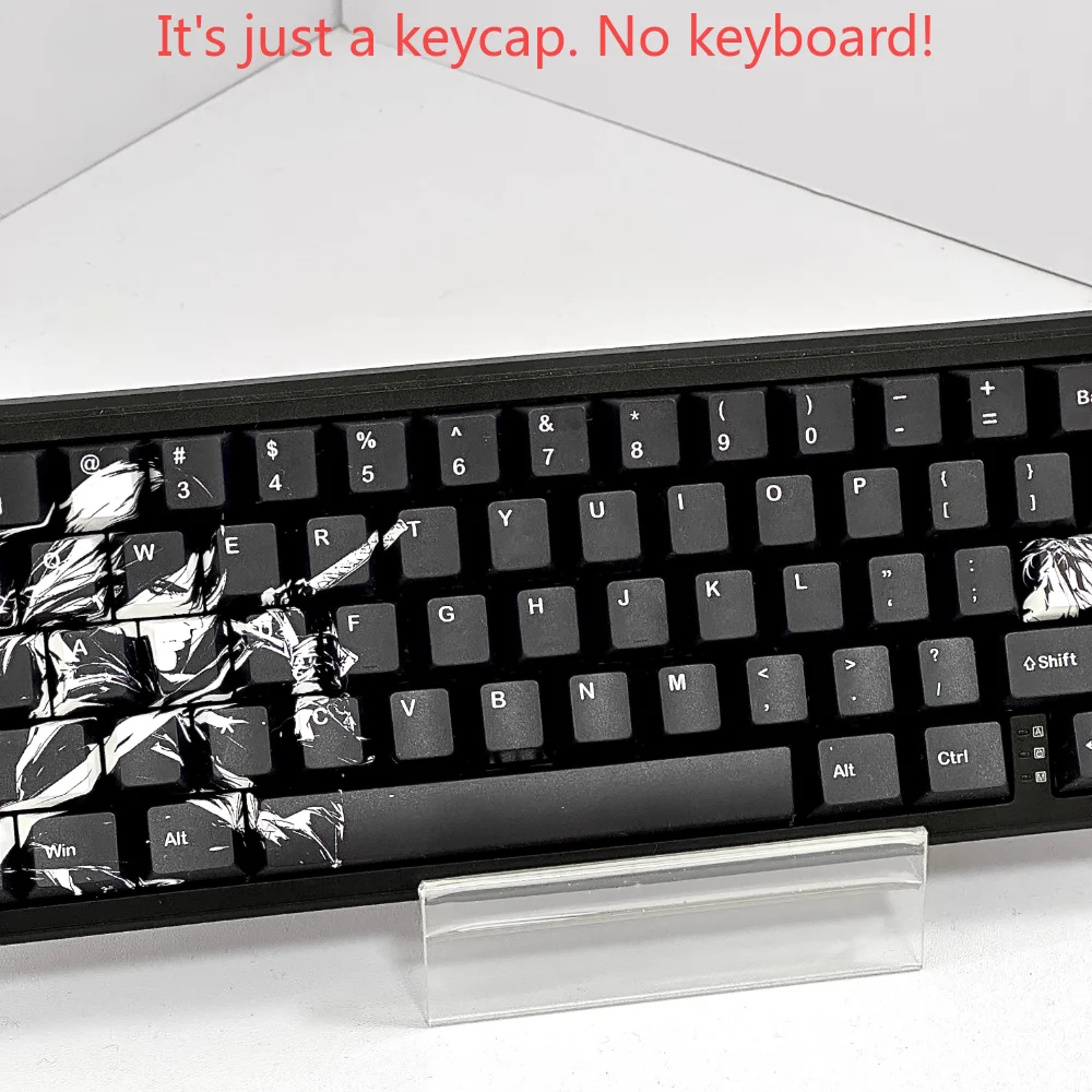 Juego de teclas Ninja Black Night PBT 83 teclas Cherry Anime teclas negras personalizadas para teclados mecánicos con diseño 60/63/64/68 - imagen 3