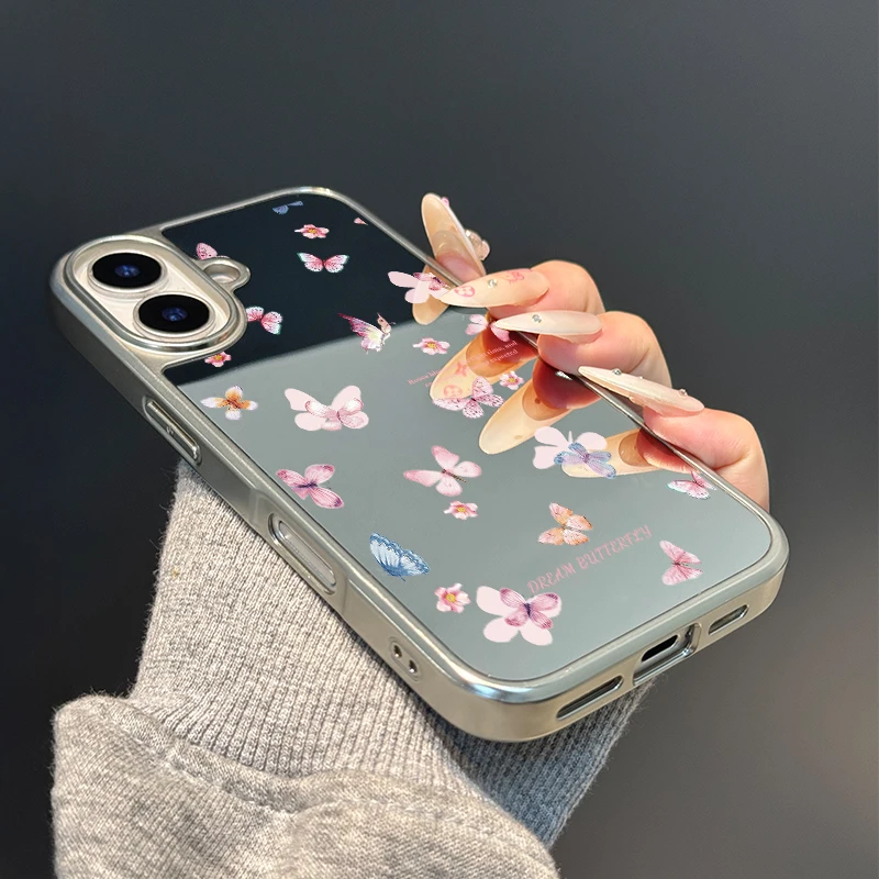 Una pantalla llena de mariposas funda de teléfono para iPhone11/12/13/14/15/16/17 Pro Max AIR PLUS funda de teléfono epoxi TPU anticaída - imagen 4