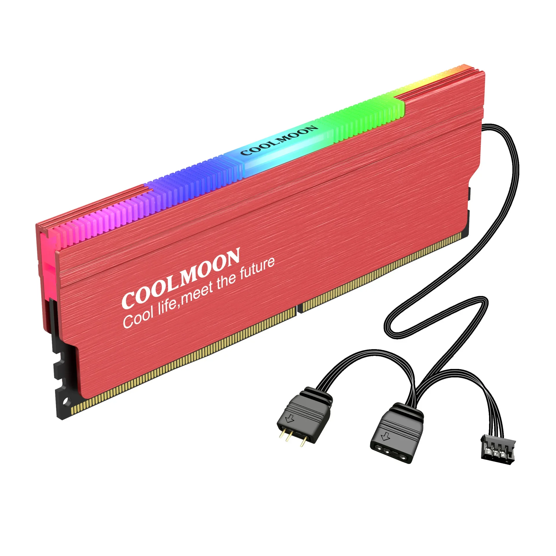 COOLMOON CR-D134S ARGB RAM disipador de calor enfriador ordenador de escritorio PC 5V 3PIN esparcidor disipador de calor de refrigeración - imagen 5