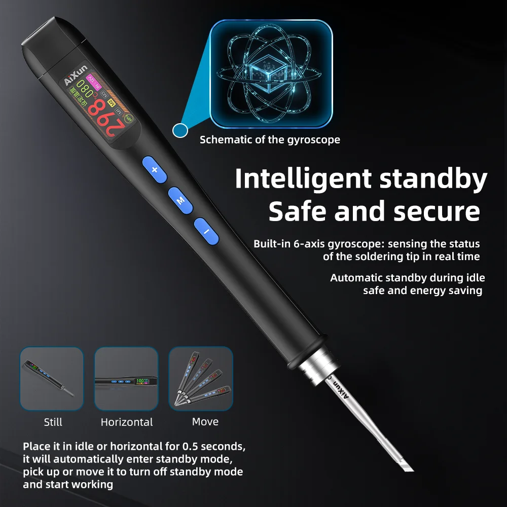 Aixun T208 Mini estación de soldadura portátil inteligente con pantalla Digital para teléfono móvil BGA SMD PCB Chip herramienta de reparación de soldadura - imagen 2