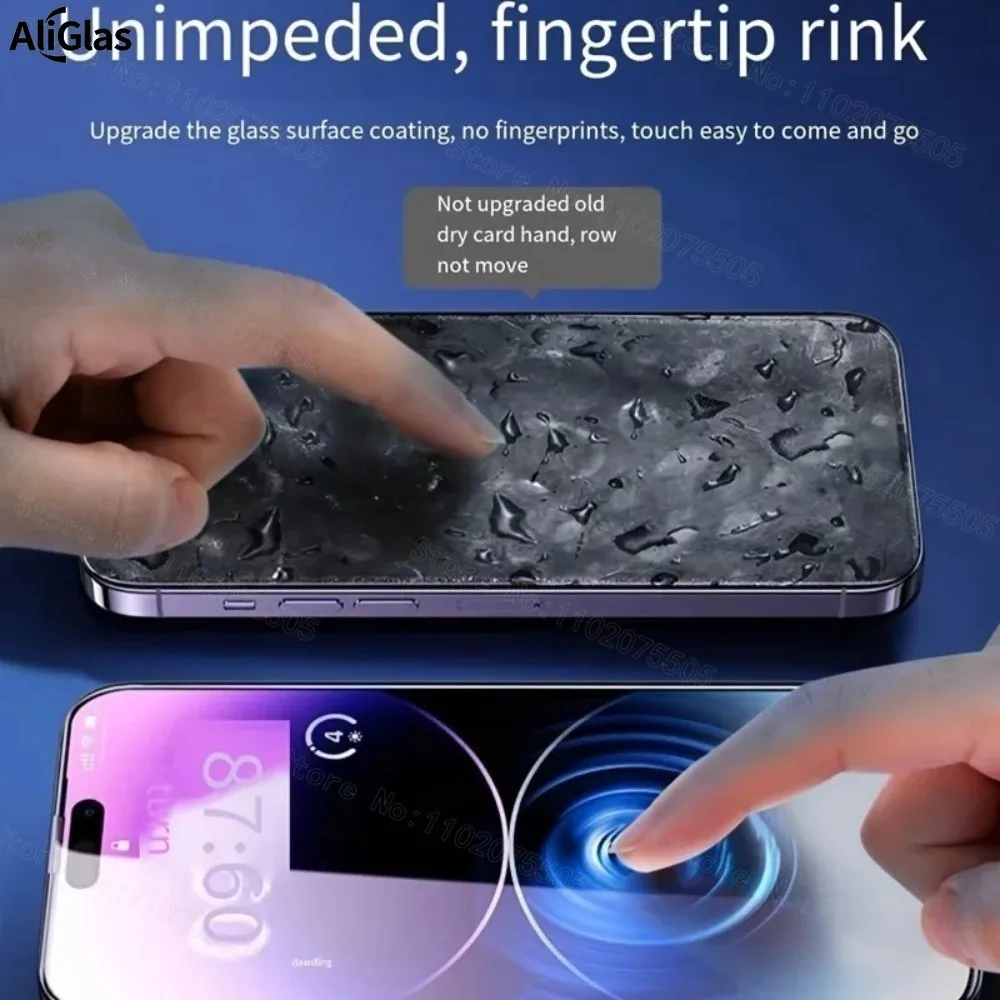 3 uds vidrio templado de alta definición para iphone 17 16 15 14 Pro Max Plus Protector de pantalla para iphone 13 12 11 Pro Mini 16e Air XR - imagen 2