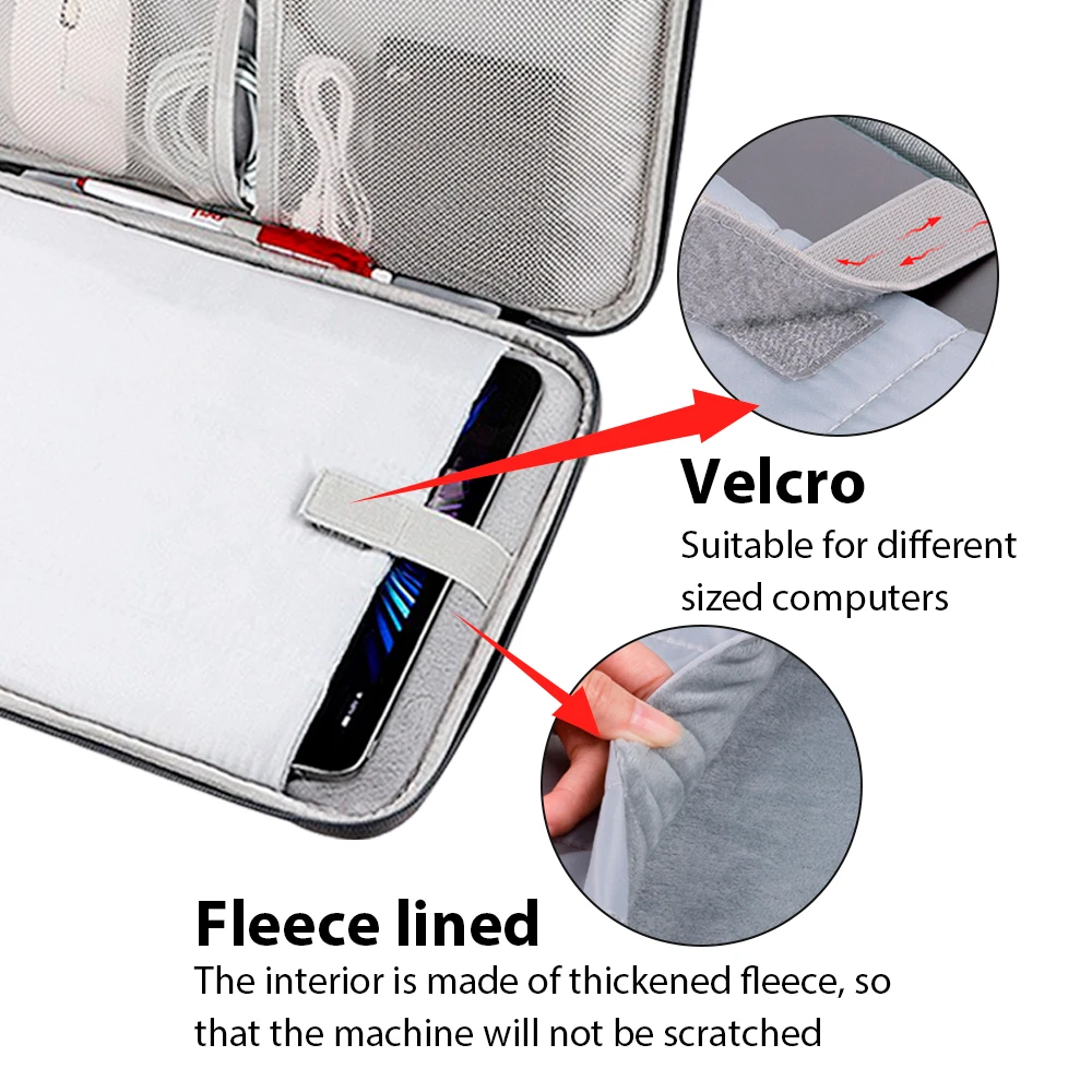 Bolsa portátil para iPad Pro 11 12,9 iPad 7 8 9 Gen Air 4 5 iPad Tablet bolsa para Samsung Galaxy Tab S7 FE S8 S9 Plus A8 S6 Lite - imagen 5
