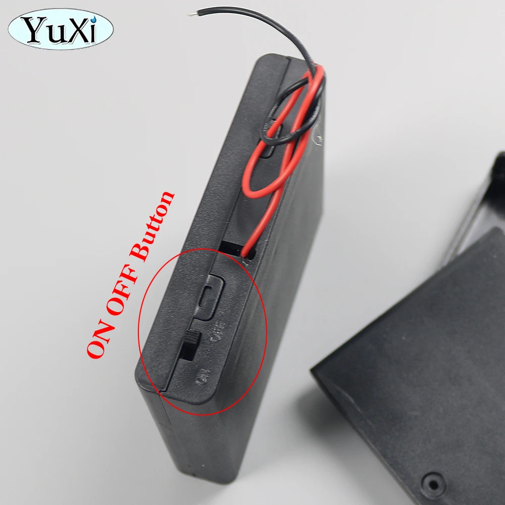 Caja de batería AA con 2/3/4/5/6 ranuras, soporte de batería AA de 1,5 V, 14500 cables AA DIY con 1 2 3 4 ranuras, conectar cables negros y rojos, 1 ud. - imagen 4