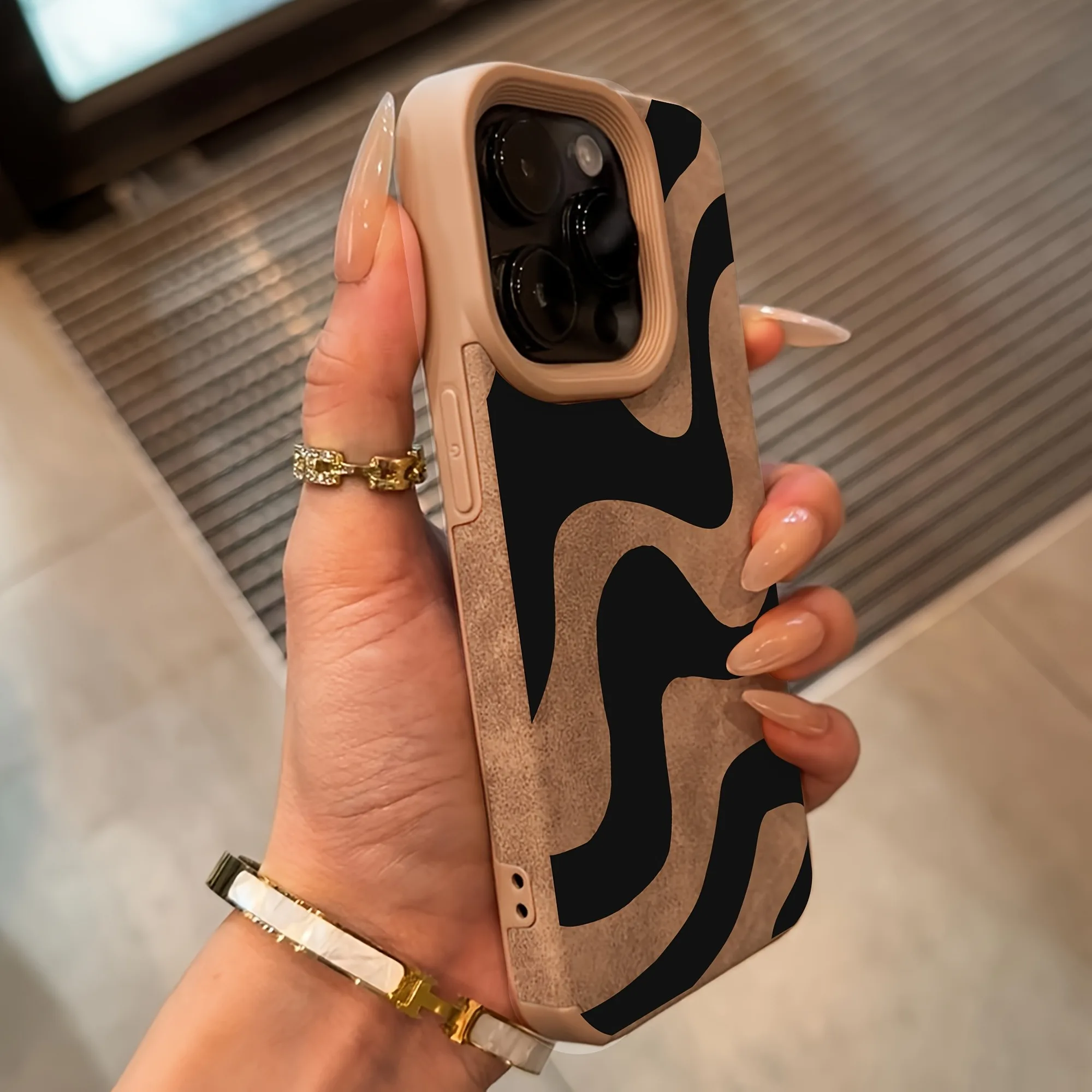 Nueva funda de teléfono con estampado de leopardo marrón de Halloween para iPhone 17 16 15 14 13 12 11 Pro Max XS XR 16 15 Plus 17 Air Funda de cuero sintético - imagen 3