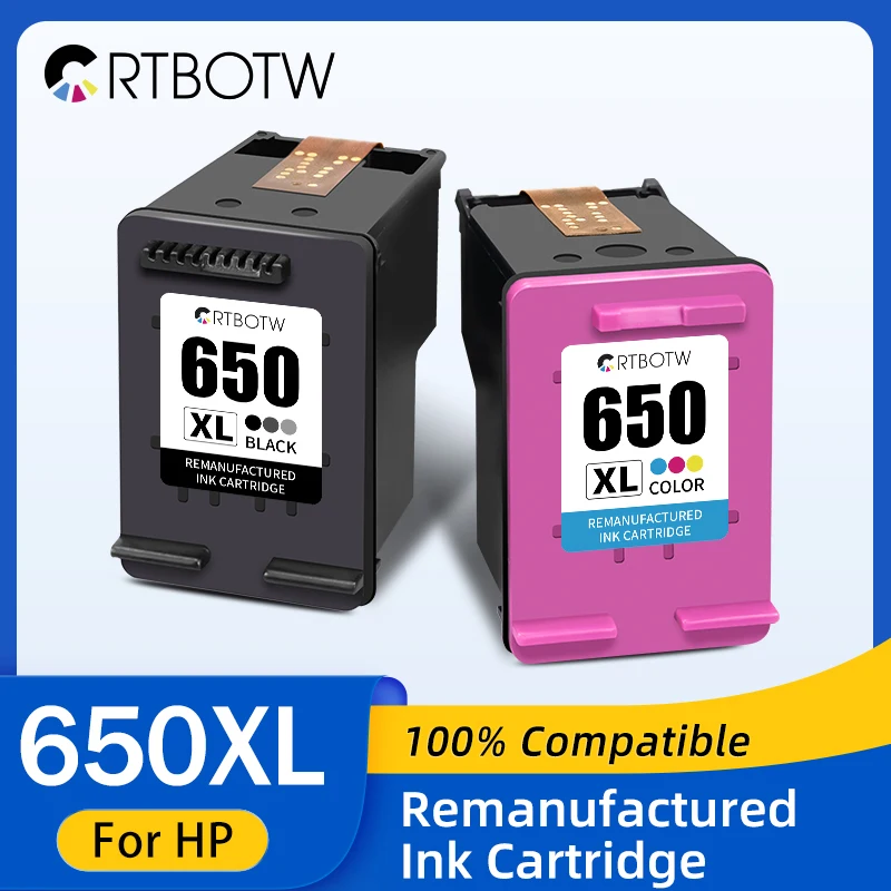 Reemplazo de cartuchos de tinta 650XL para impresora HP 650 HP650 XL Compatible Deskjet 1015 1515 2515 2645 3510 4518 4645