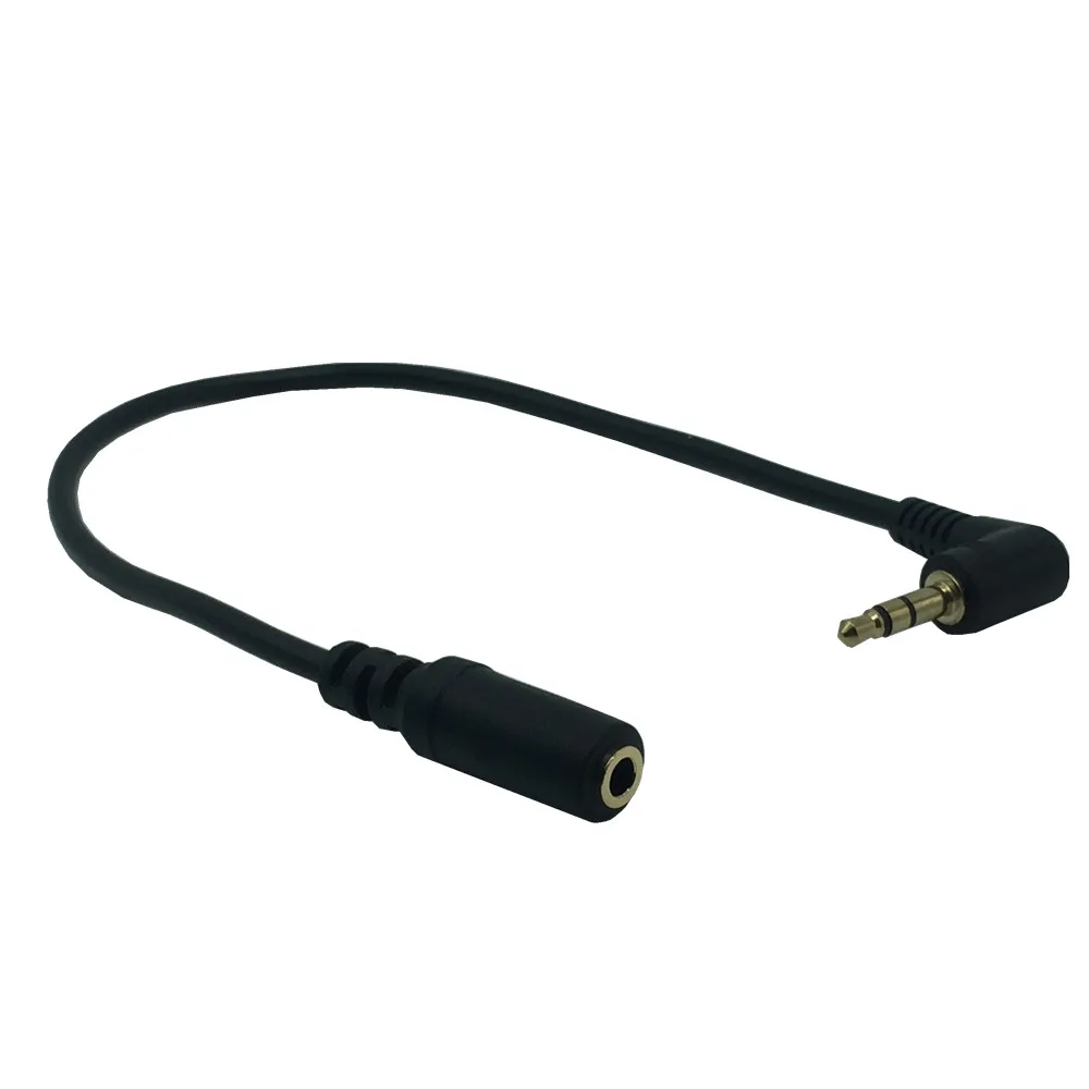 15 cm 90 grados en ángulo recto 3 5 mm 3 polos audio estéreo cable de extensión macho a hembra