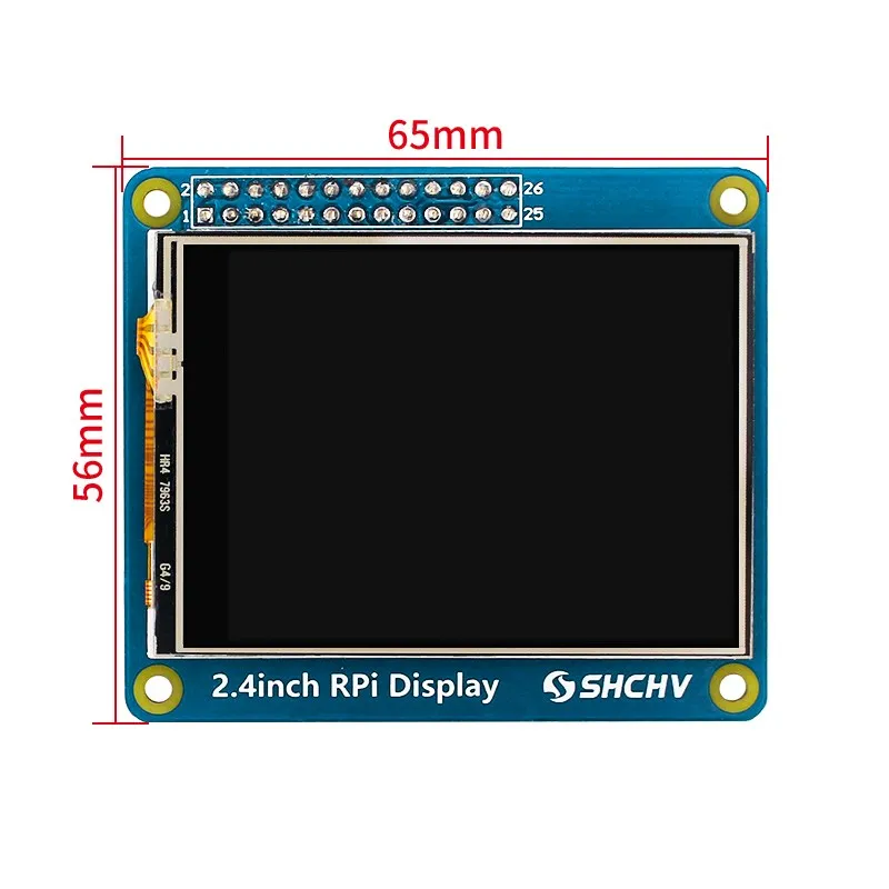 Pantalla RPi de 2,4 pulgadas, Monitor TFT LCD de 320x240 píxeles RGB, interfaz SPI con pantalla táctil rsistiva para Raspberry Pi 3A + 3B - imagen 4